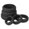 Generique Lot de 6 cockrings Silicone Hyperion Noir